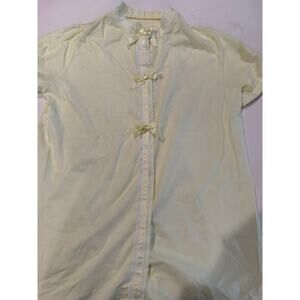 Vintage Texsheen Pajamas 32 Yellow Satin Bow Cottagecore